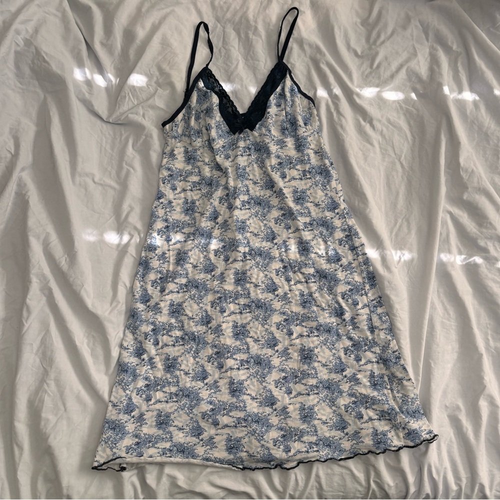 Blue Floral Tank dress